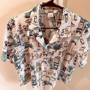 Alia Women Top 10 Petite White Patio Italy